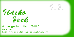 ildiko heck business card